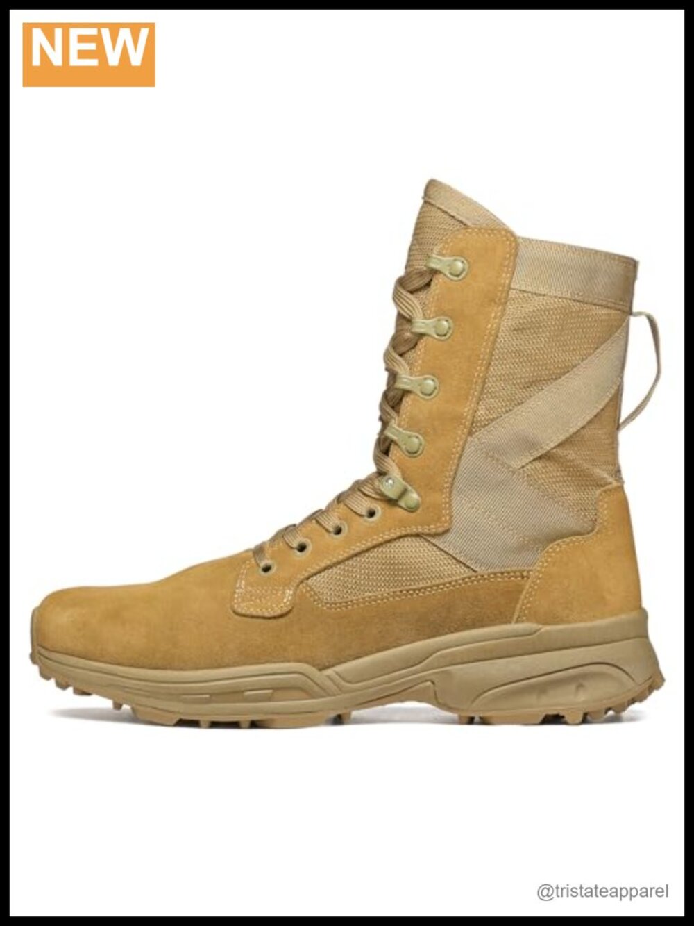 Suede Leather Combat Boots Lace-Up Ankle High Waterproof Tactical